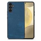 For Samsung Galaxy S24 5G Vintage Leather PC Back Cover Phone Case(Blue) - 1