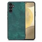 For Samsung Galaxy S24 5G Vintage Leather PC Back Cover Phone Case(Green) - 1