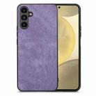 For Samsung Galaxy S24 5G Vintage Leather PC Back Cover Phone Case(Purple) - 1