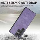 For Samsung Galaxy S24 5G Vintage Leather PC Back Cover Phone Case(Purple) - 3