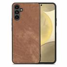 For Samsung Galaxy S24 5G Vintage Leather PC Back Cover Phone Case(Brown) - 1