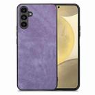 For Samsung Galaxy S24+ 5G Vintage Leather PC Back Cover Phone Case(Purple) - 1