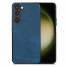 For Samsung Galaxy S25+ 5G Vintage Leather PC Back Cover Phone Case(Blue) - 1