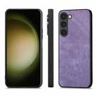 For Samsung Galaxy S25+ 5G Vintage Leather PC Back Cover Phone Case(Purple) - 2
