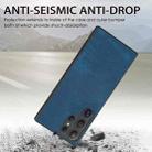 For Samsung Galaxy S25 Ultra 5G Vintage Leather PC Back Cover Phone Case(Blue) - 3