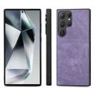 For Samsung Galaxy S25 Ultra 5G Vintage Leather PC Back Cover Phone Case(Purple) - 2