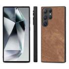 For Samsung Galaxy S25 Ultra 5G Vintage Leather PC Back Cover Phone Case(Brown) - 2