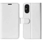 For Sony Xperia 5 V R64 Texture Horizontal Flip Leather Phone Case(White) - 1