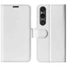 For Sony Xperia 1 VI R64 Texture Horizontal Flip Leather Phone Case(White) - 1