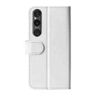 For Sony Xperia 1 VI R64 Texture Horizontal Flip Leather Phone Case(White) - 3