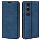 For Sony Xperia 1 VI Retro-skin Magnetic Suction Leather Phone Case(Dark Blue) - 1