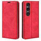 For Sony Xperia 1 VI Retro-skin Magnetic Suction Leather Phone Case(Red) - 1