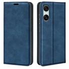 For Sony Xperia 10 VI Retro-skin Magnetic Suction Leather Phone Case(Dark Blue) - 1