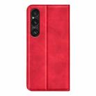 For Sony Xperia 1 VII Retro-skin Magnetic Suction Leather Phone Case(Red) - 3