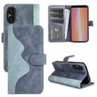 For Sony Xperia 5 V Stitching Horizontal Flip Leather Phone Case(Blue) - 1