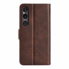 For Sony Xperia 1 VI Dual-side Magnetic Buckle Horizontal Flip Leather Phone Case(Brown) - 3