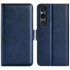 For Sony Xperia 1 VI Dual-side Magnetic Buckle Horizontal Flip Leather Phone Case(Dark Blue) - 1