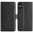 For Sony Xperia 10 VI Dual-side Magnetic Buckle Horizontal Flip Leather Phone Case(Black) - 1