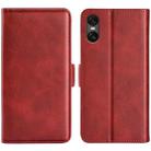 For Sony Xperia 10 VI Dual-side Magnetic Buckle Horizontal Flip Leather Phone Case(Red) - 1