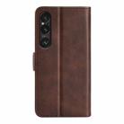 For Sony Xperia 1 VII Dual-side Magnetic Buckle Horizontal Flip Leather Phone Case(Brown) - 3