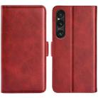 For Sony Xperia 1 VII Dual-side Magnetic Buckle Horizontal Flip Leather Phone Case(Red) - 1