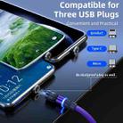 ENKAY 3 in 1 2.4A USB to Type-C / 8 Pin / Micro USB Magnetic 540 Degrees Rotating Charging Cable, Length:1m(Black) - 3