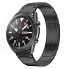 For Samsung Galaxy Watch3 45mm 22mm I-Shaped Titanium Alloy Watch Band(Black) - 1