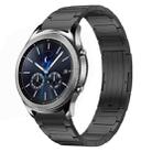 For Samsung Gear S3 Classic 22mm I-Shaped Titanium Alloy Watch Band(Black) - 1