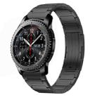 For Samsung Gear S3 Frontier 22mm I-Shaped Titanium Alloy Watch Band(Black) - 1