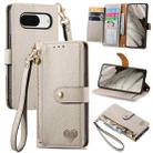 For Google Pixel 6 Love Zipper Lanyard Leather Phone Case(Gray) - 1