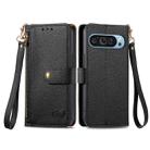 For Google Pixel 9 Love Zipper Lanyard Leather Phone Case(Black) - 2