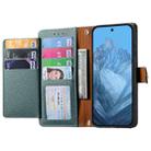 For Google Pixel 9 Love Zipper Lanyard Leather Phone Case(Green) - 3
