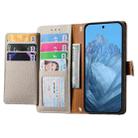 For Google Pixel 9 Love Zipper Lanyard Leather Phone Case(Gray) - 3