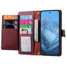 For Google Pixel 9 Pro Love Zipper Lanyard Leather Phone Case(Red) - 3
