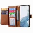 For Google Pixel 9a Love Zipper Lanyard Leather Phone Case(Brown) - 3