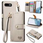 For Google Pixel 9a Love Zipper Lanyard Leather Phone Case(Gray) - 1