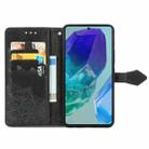 For Samsung Galaxy M55 Mandala Flower Embossed Leather Phone Case(Black) - 3