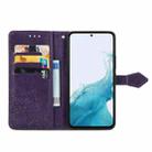 For Samsung Galaxy A36 5G Mandala Flower Embossed Leather Phone Case(Purple) - 3