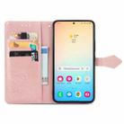 For Samsung Galaxy S25 5G Mandala Flower Embossed Leather Phone Case(Rose Gold) - 3
