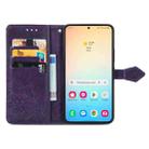 For Samsung Galaxy S25+ 5G Mandala Flower Embossed Leather Phone Case(Purple) - 3