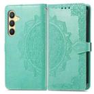 For Samsung Galaxy S25+ 5G Mandala Flower Embossed Leather Phone Case(Green) - 2