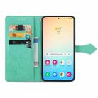 For Samsung Galaxy S25+ 5G Mandala Flower Embossed Leather Phone Case(Green) - 3