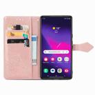 For Samsung Galaxy S25 Ultra 5G Mandala Flower Embossed Leather Phone Case(Rose Gold) - 3