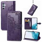 For Samsung Galaxy A56 5G Mandala Flower Embossed Leather Phone Case(Purple) - 1