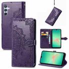 For Samsung Galaxy A26 Mandala Flower Embossed Leather Phone Case(Purple) - 1
