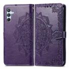 For Samsung Galaxy A26 Mandala Flower Embossed Leather Phone Case(Purple) - 2