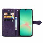For Samsung Galaxy A26 Mandala Flower Embossed Leather Phone Case(Purple) - 3