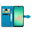 For Samsung Galaxy A26 Mandala Flower Embossed Leather Phone Case(Blue) - 3