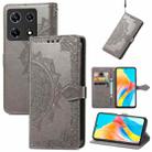 For Infinix Note 30 Pro Mandala Flower Embossed Leather Phone Case(Gray) - 1