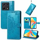 For Infinix Note 30 Pro Mandala Flower Embossed Leather Phone Case(Blue) - 1